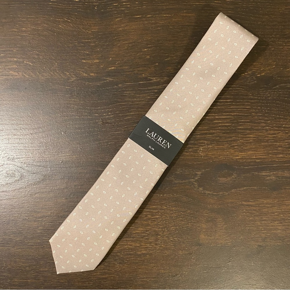 Beige Ralph Lauren Slim Tie
